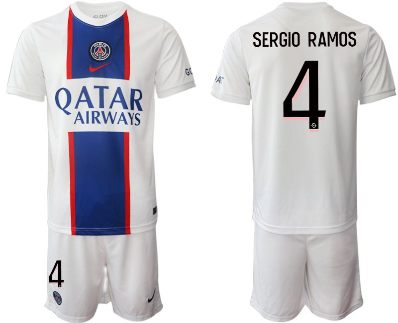 Men 2022-2023 Club Paris St German away white 4 Soccer Jerseys